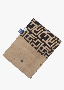 Multicoloured Black Envelope Clutch Bag