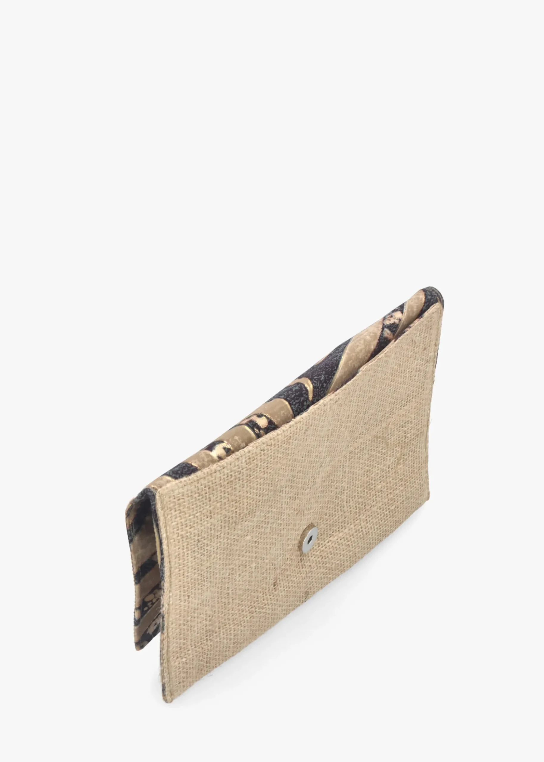 Multicoloured Black Envelope Clutch Bag