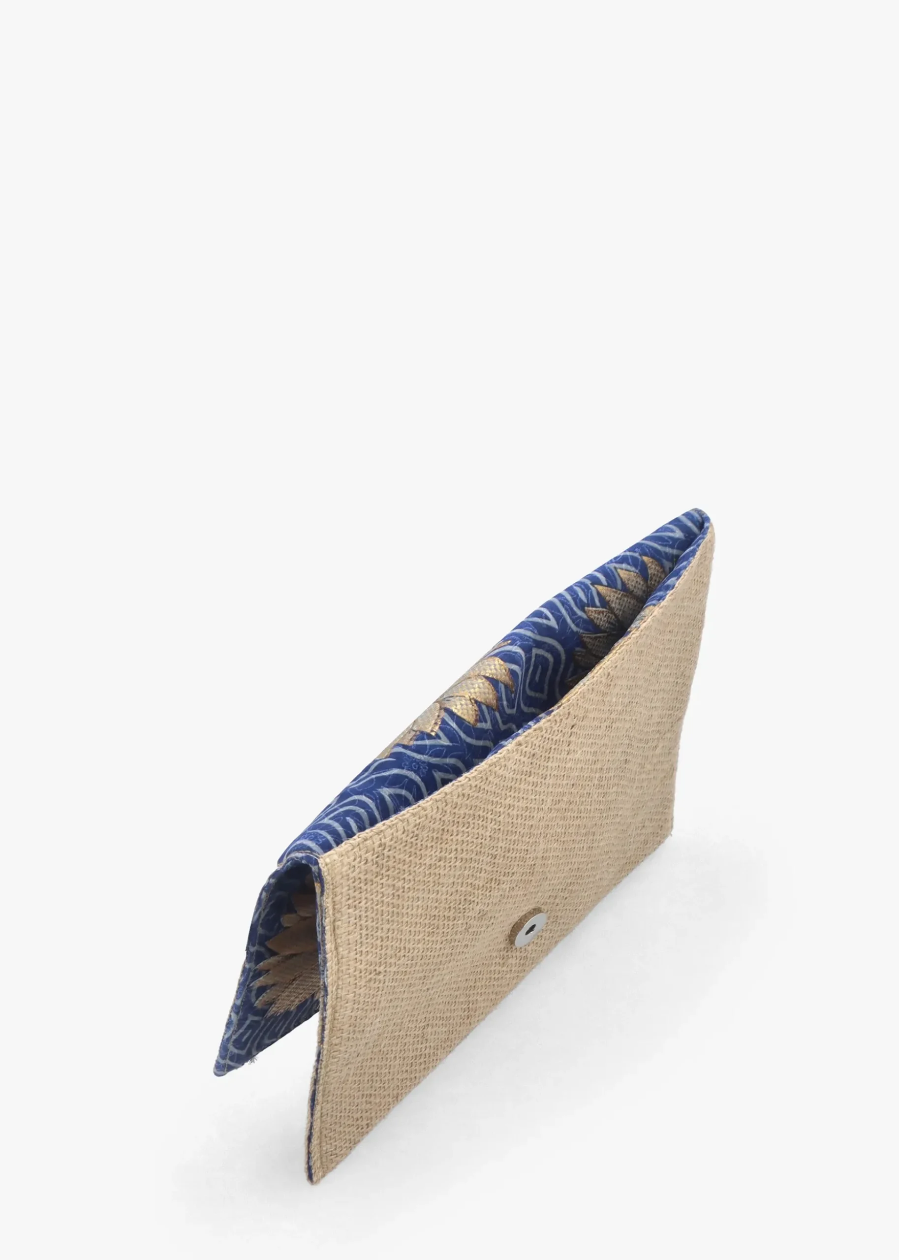 Multicoloured Blue Envelope Clutch Bag