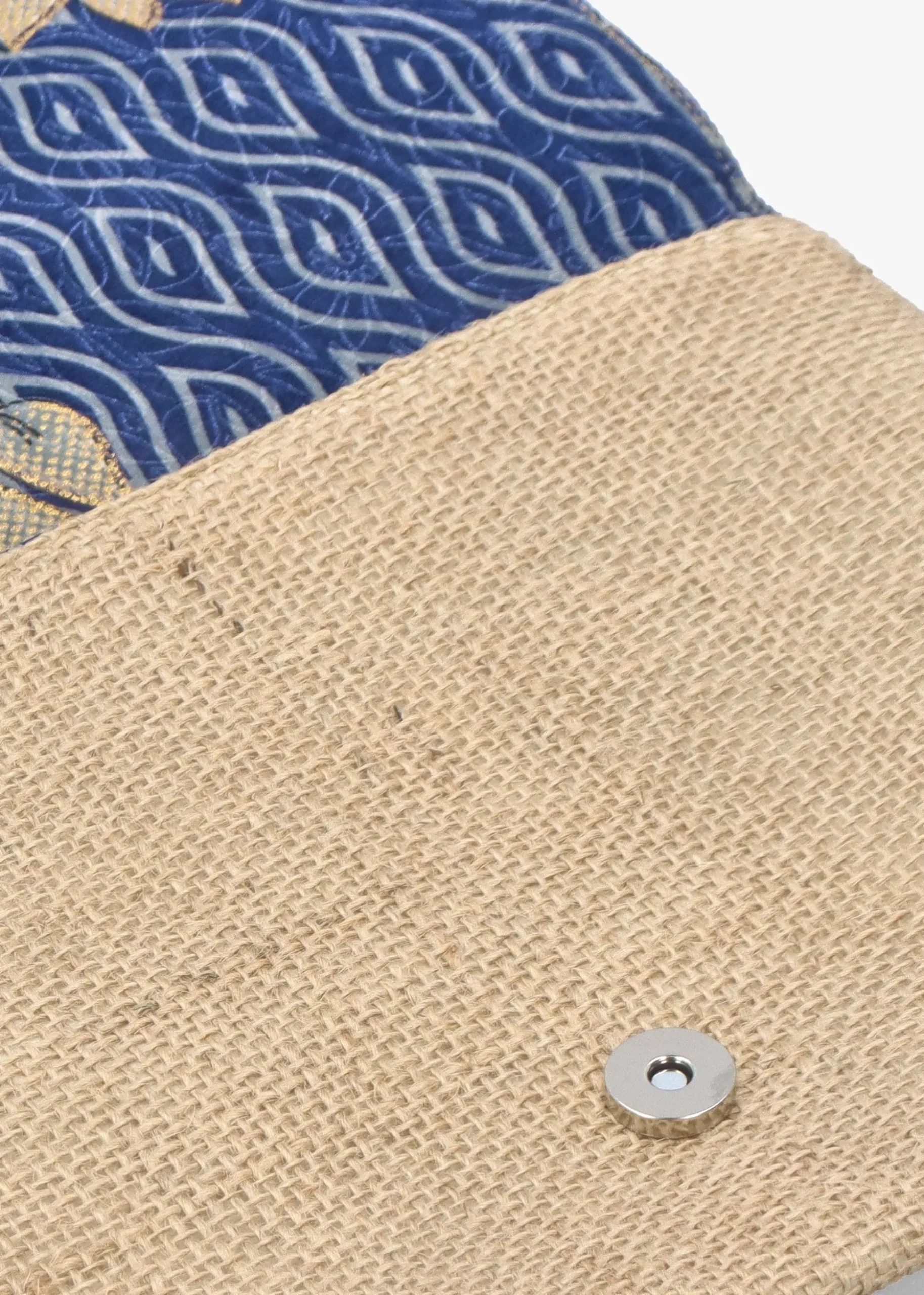 Multicoloured Blue Envelope Clutch Bag