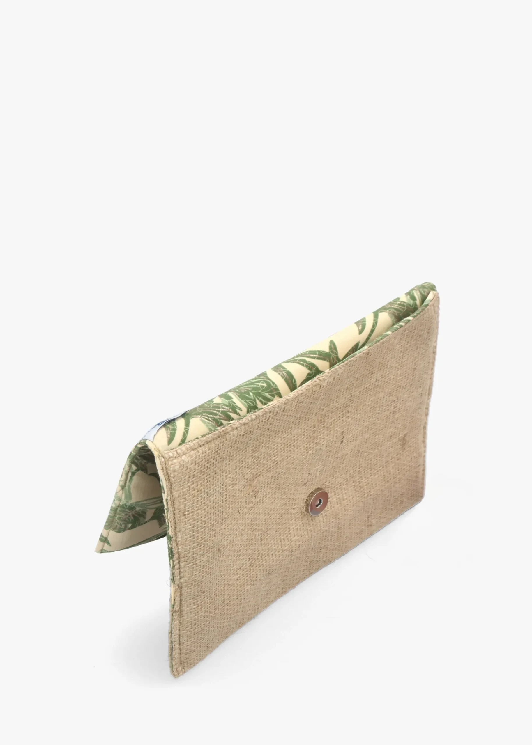 Multicoloured Green Envelope Clutch Bag