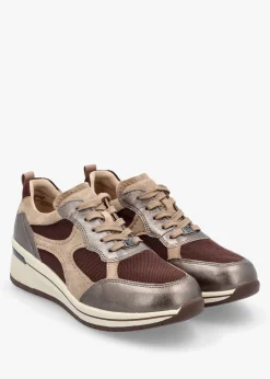 Multicoloured Leather & Mesh Trainers
