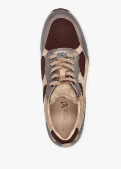 Multicoloured Leather & Mesh Trainers