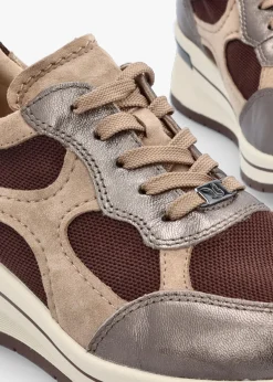 Multicoloured Leather & Mesh Trainers