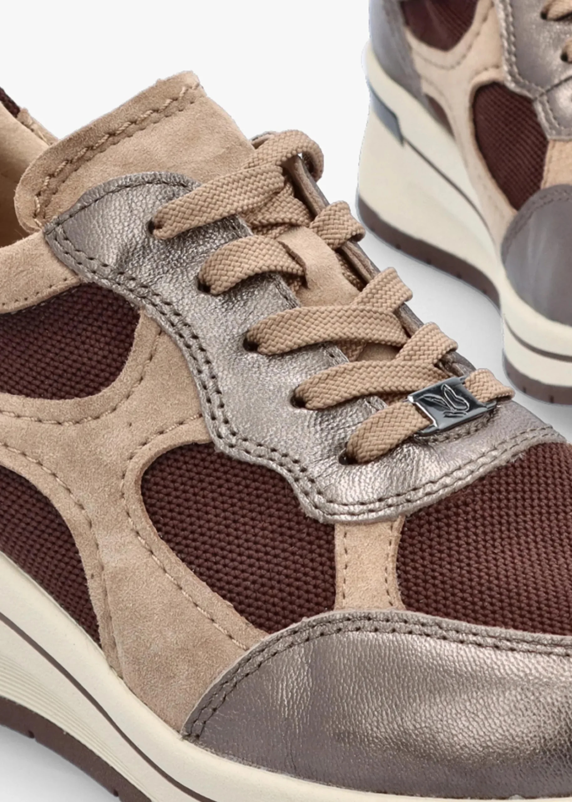Multicoloured Leather & Mesh Trainers