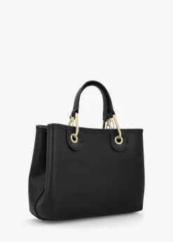 Myea Black Shopper Bag With Pouch