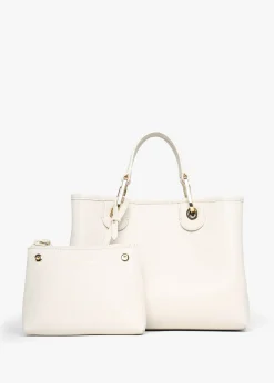 Myea Cream Shopper Bag With Pouch