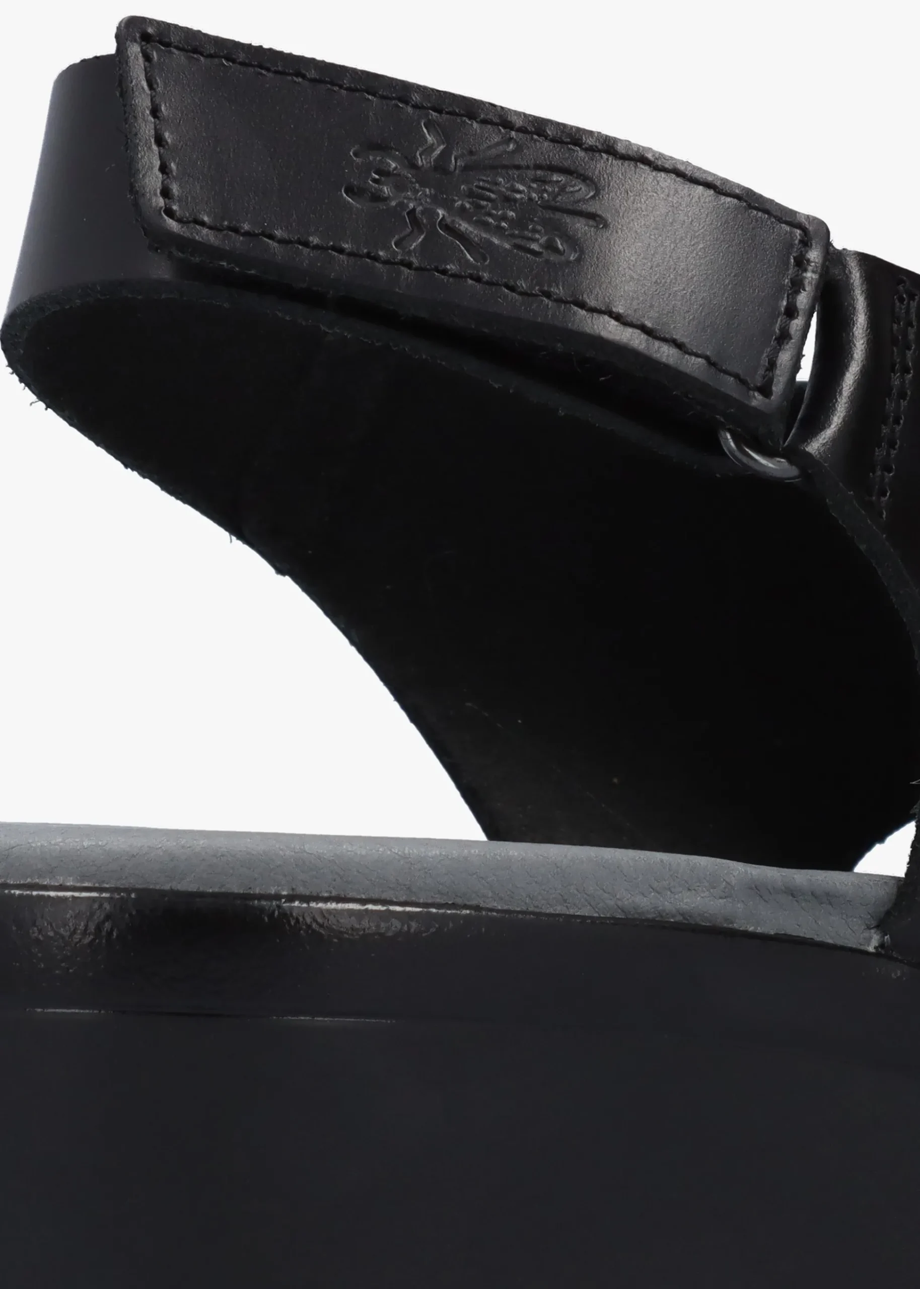 Nabi Black Leather Sling Back Low Wedge Sandals