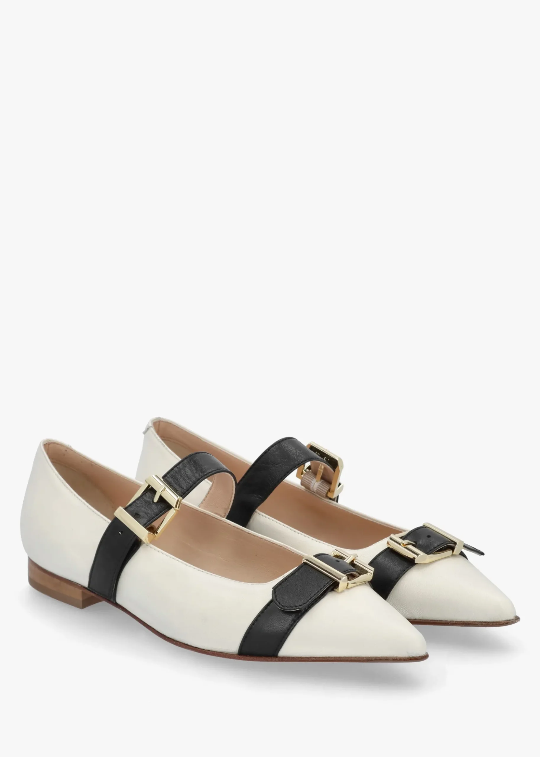 Nancy White Leather Pointed Toe Pumps