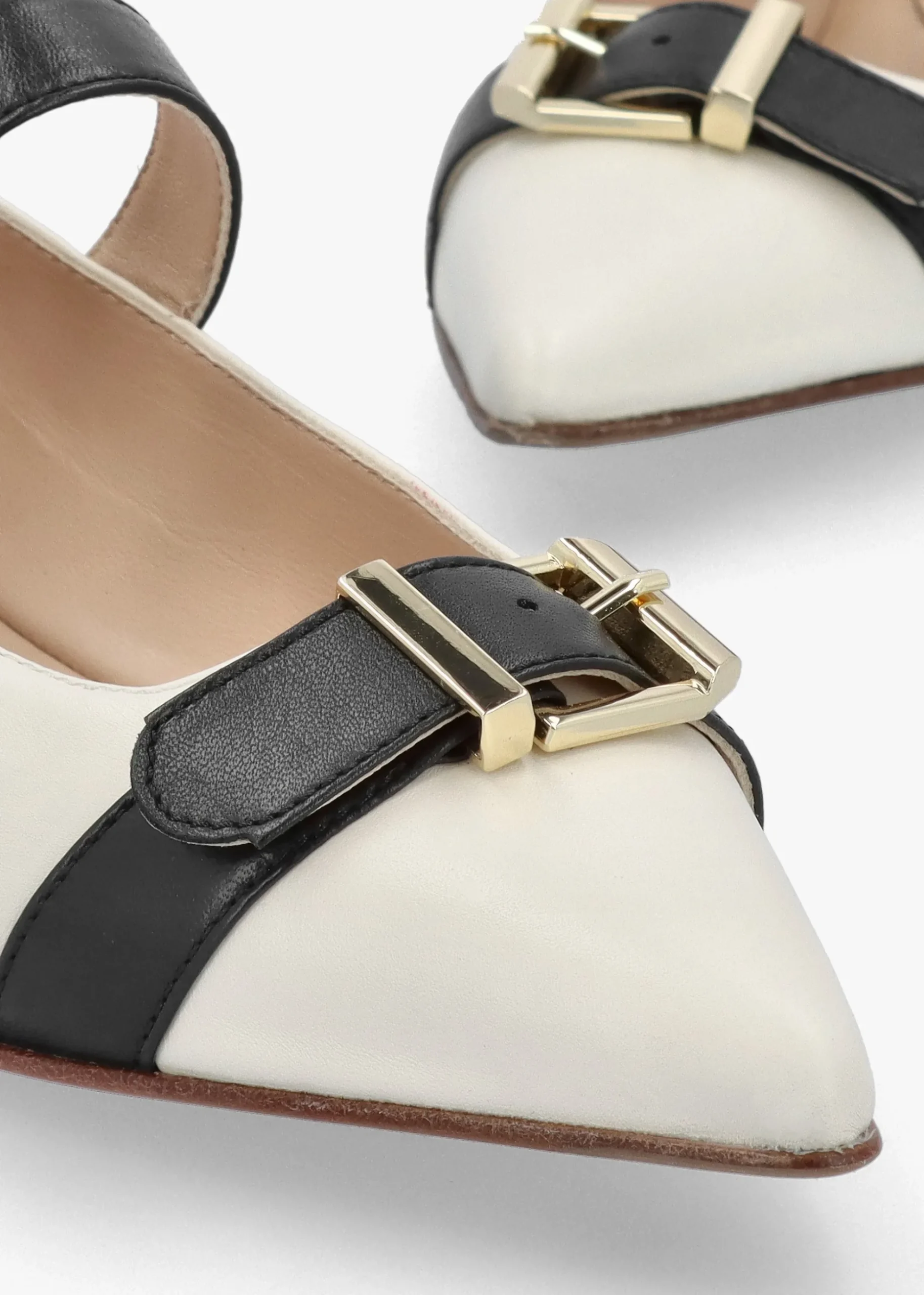 Nancy White Leather Pointed Toe Pumps