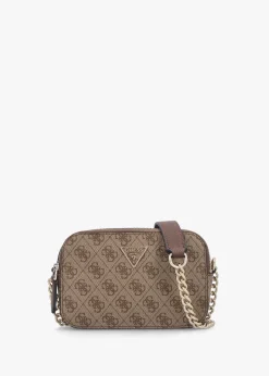 Noelle Latte Logo Cross-Body Bag