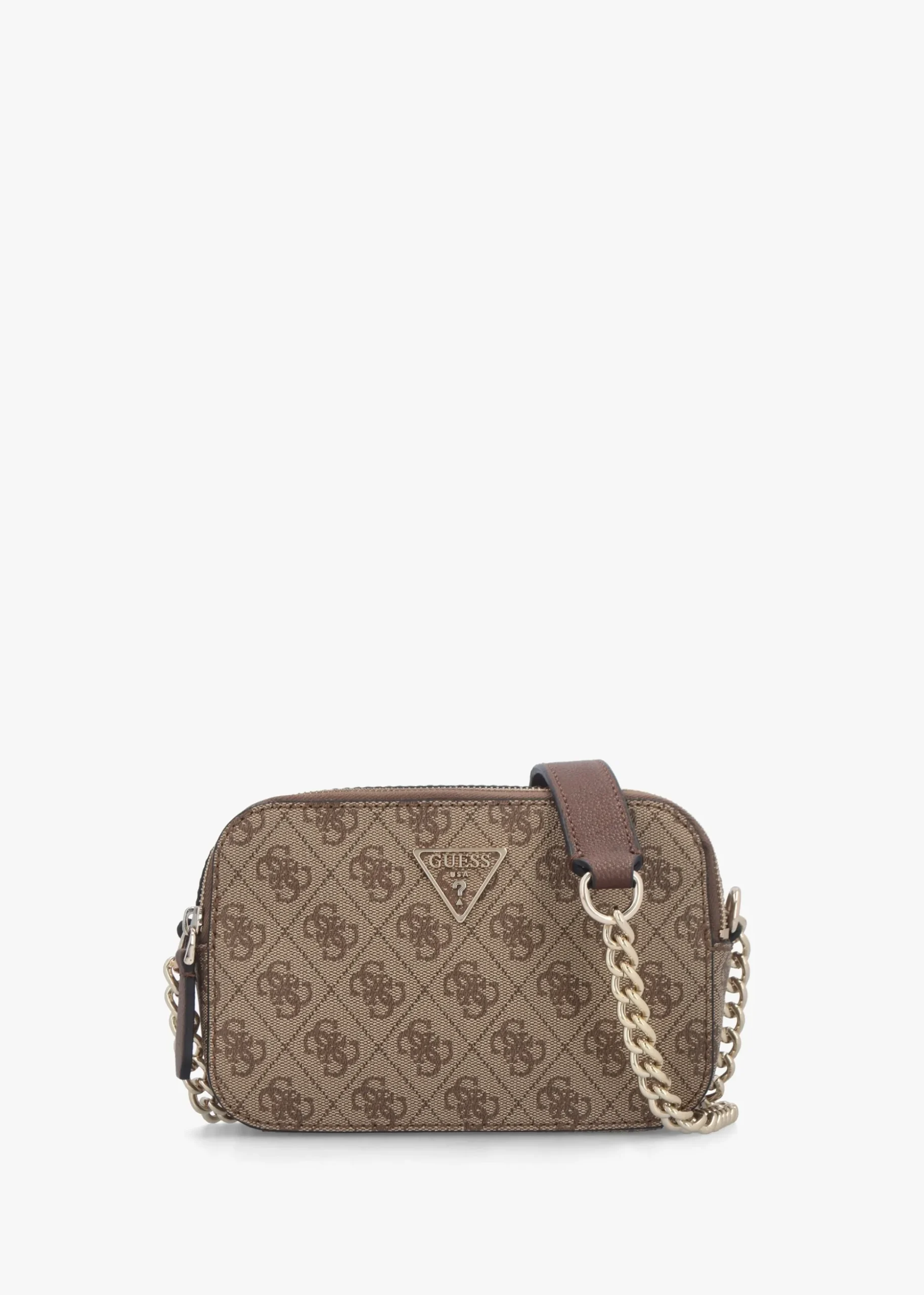 Noelle Latte Logo Cross-Body Bag
