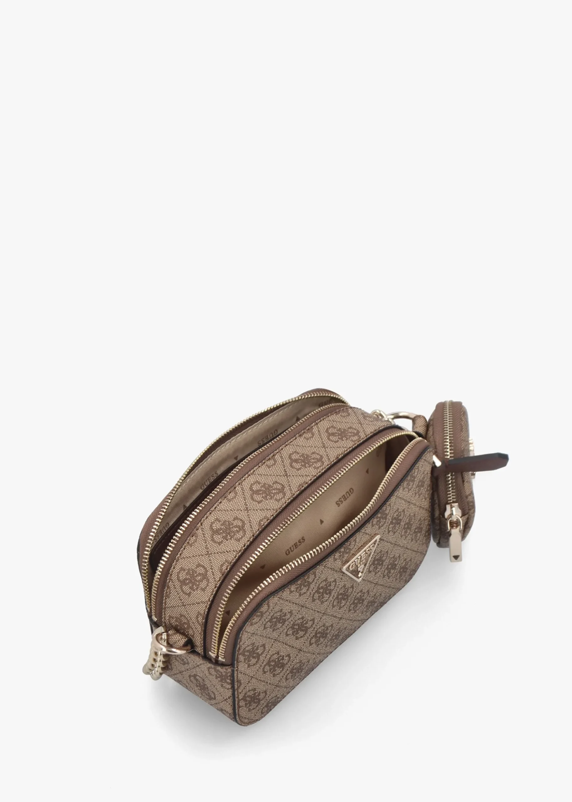 Noelle Latte Logo Cross-Body Bag