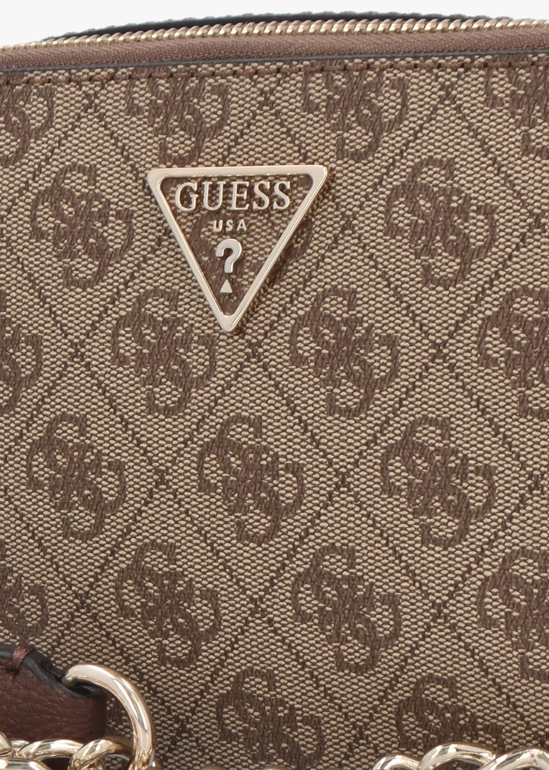 Noelle Latte Logo Cross-Body Bag