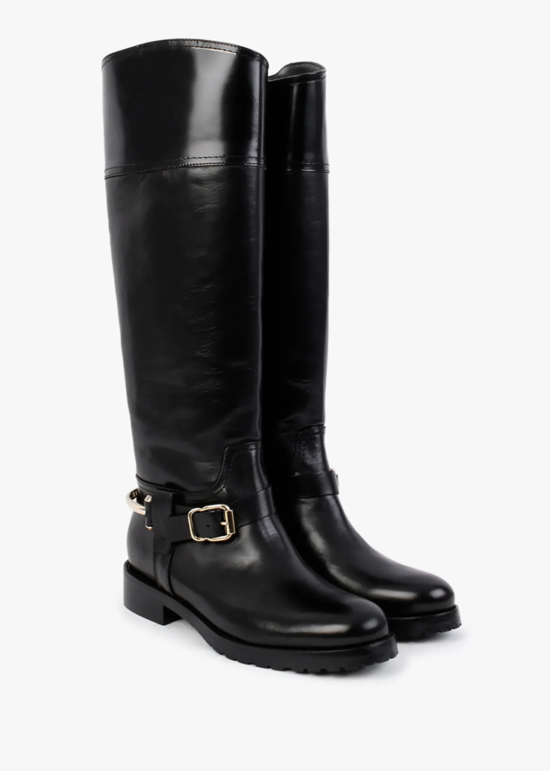 Nospur Black Leather Stirrup Ridding Boots