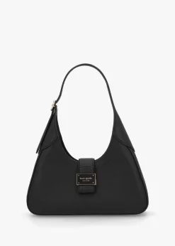 Nouveau Small Black Leather Shoulder Bag