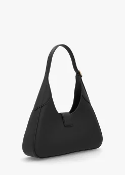 Nouveau Small Black Leather Shoulder Bag