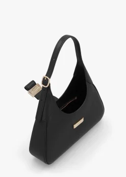 Nouveau Small Black Leather Shoulder Bag