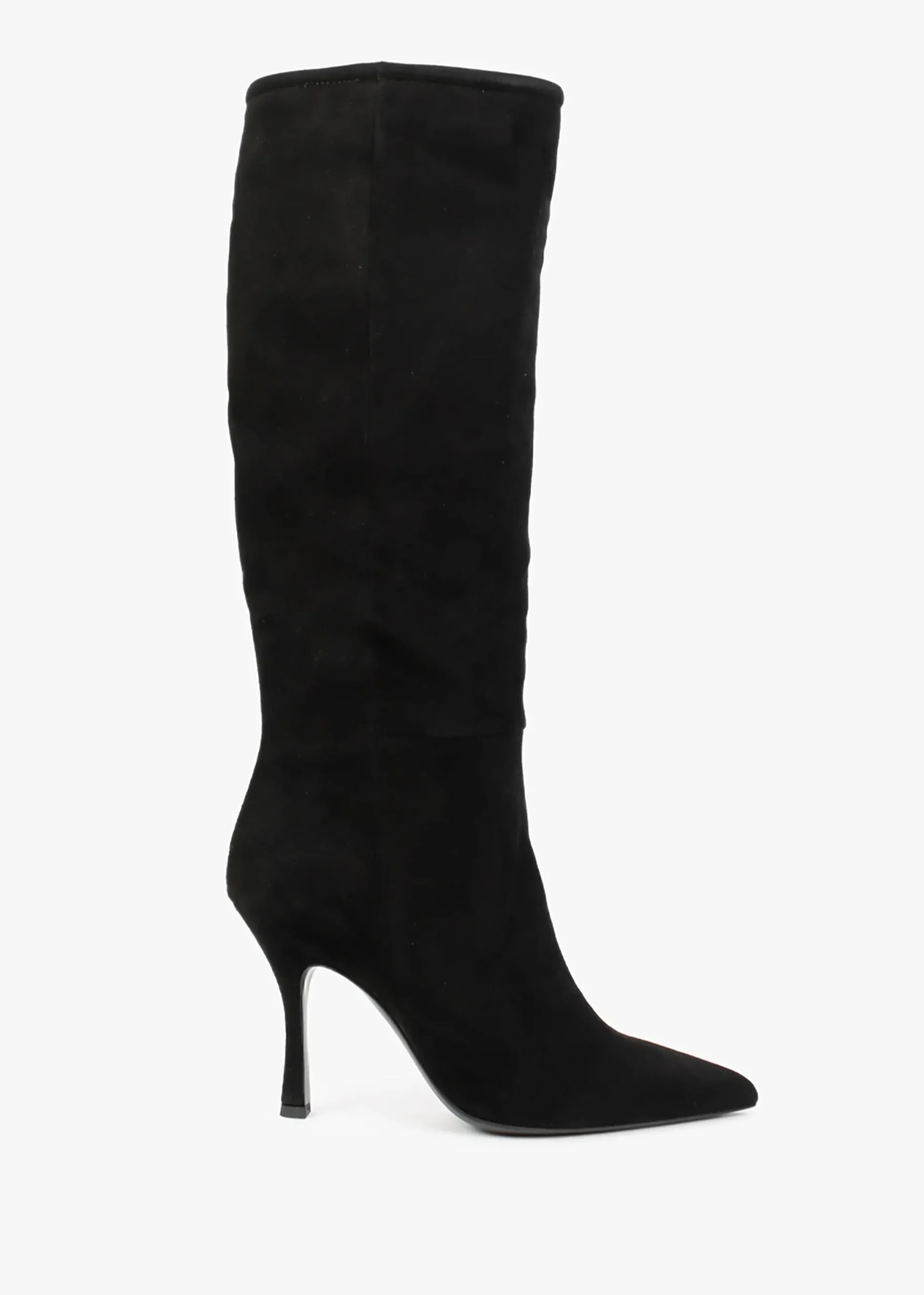 Nulnee Black Suede Knee Boots