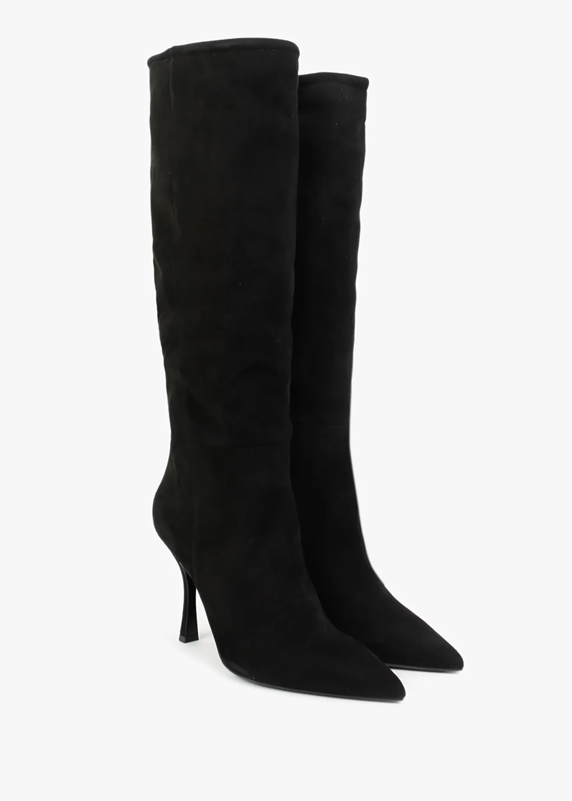 Nulnee Black Suede Knee Boots
