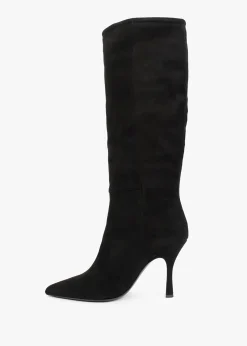 Nulnee Black Suede Knee Boots