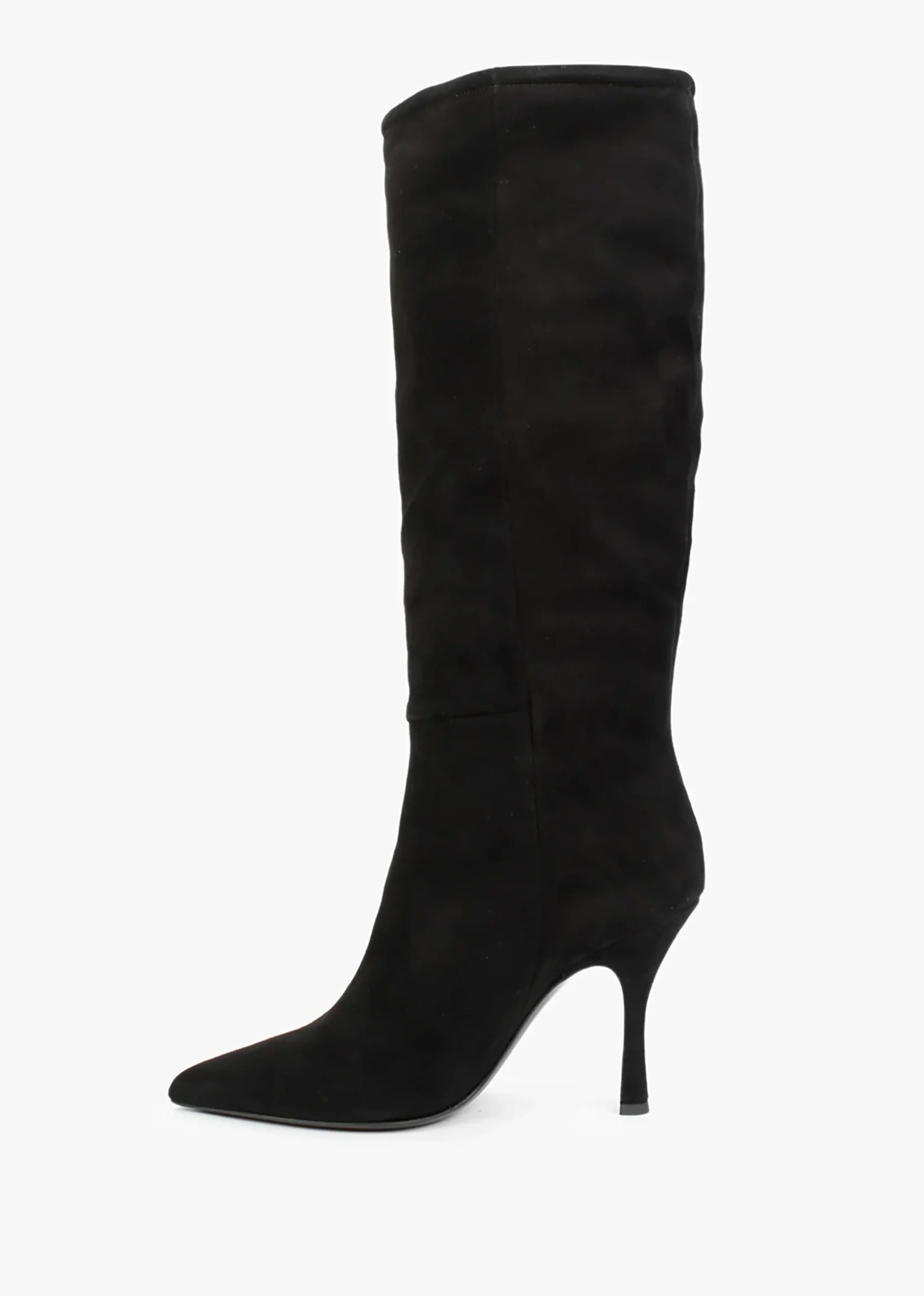 Nulnee Black Suede Knee Boots