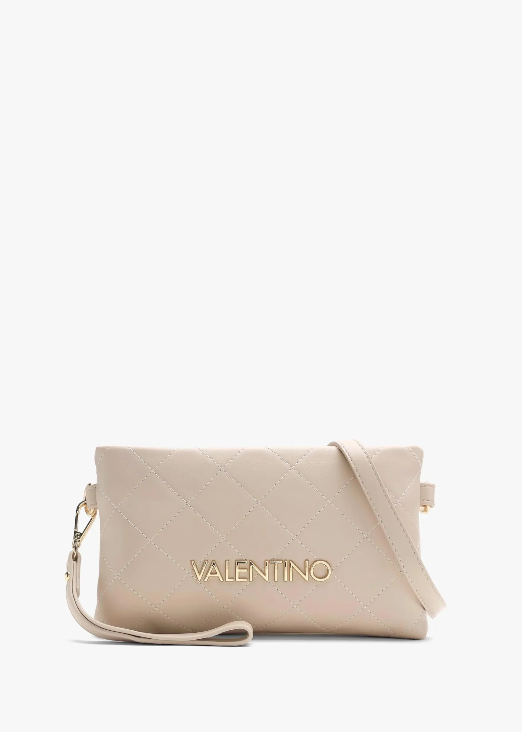 Nur Quilted Ecru Pouch Bag