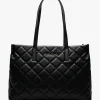Ocarina Black Quilted Tote Bag