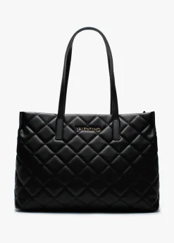 Ocarina Black Quilted Tote Bag