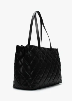 Ocarina Black Quilted Tote Bag