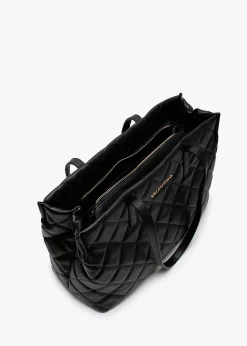 Ocarina Black Quilted Tote Bag