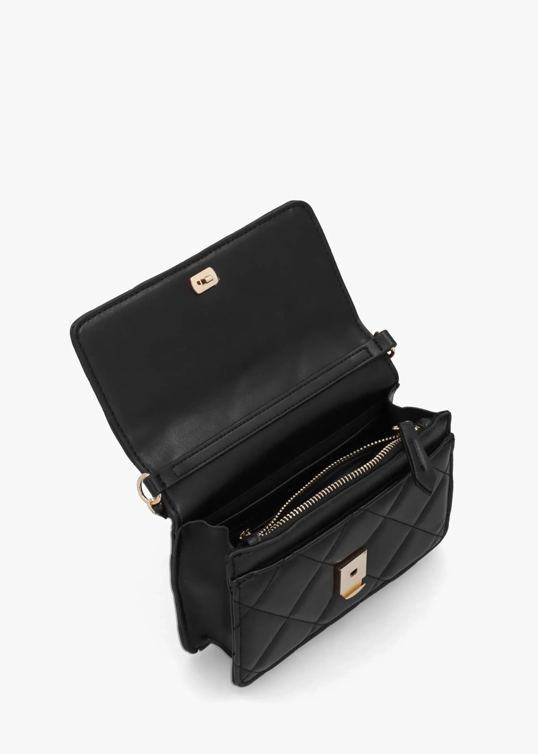 Ocarina II Quilted Nero Shoulder Bag
