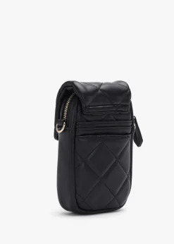 Ocarina Quilted Nero Mobile Phone Case On A Strap