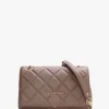 Ocarina Quilted Taupe Satchel Bag