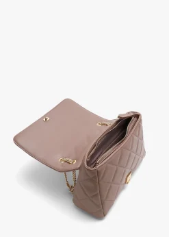 Ocarina Quilted Taupe Satchel Bag
