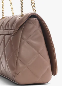 Ocarina Quilted Taupe Satchel Bag
