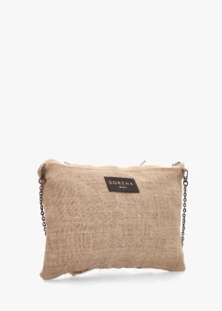 One-Of-A-Kind Aristi Natural Black & Silver Clutch Bag