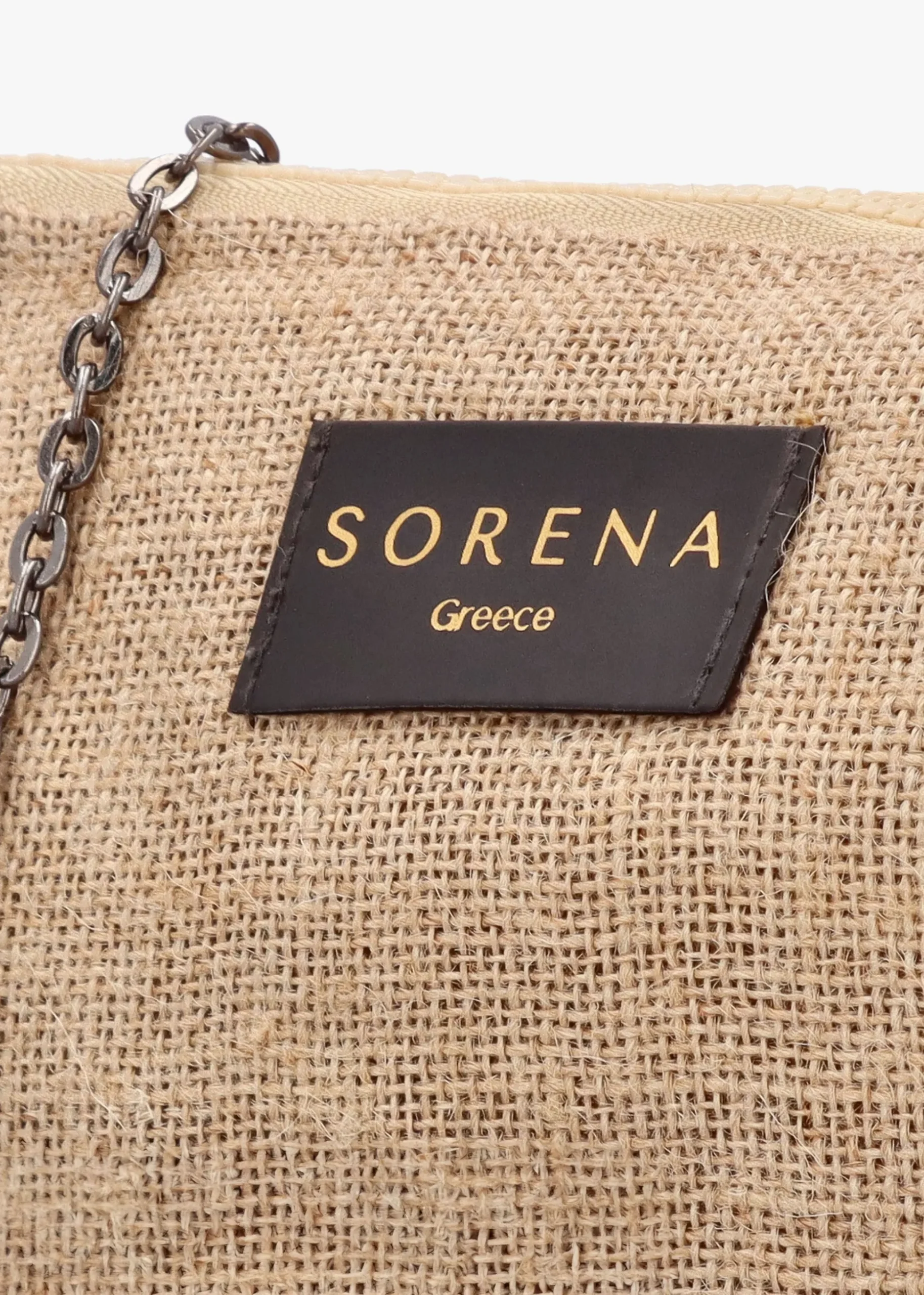 One-Of-A-Kind Aristi Natural Black & Silver Clutch Bag