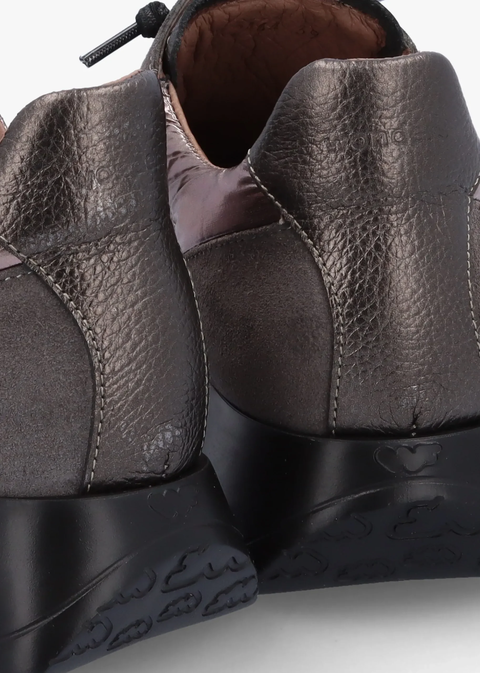 Oslo Pewter Metallic Suede & Nylon Trainers