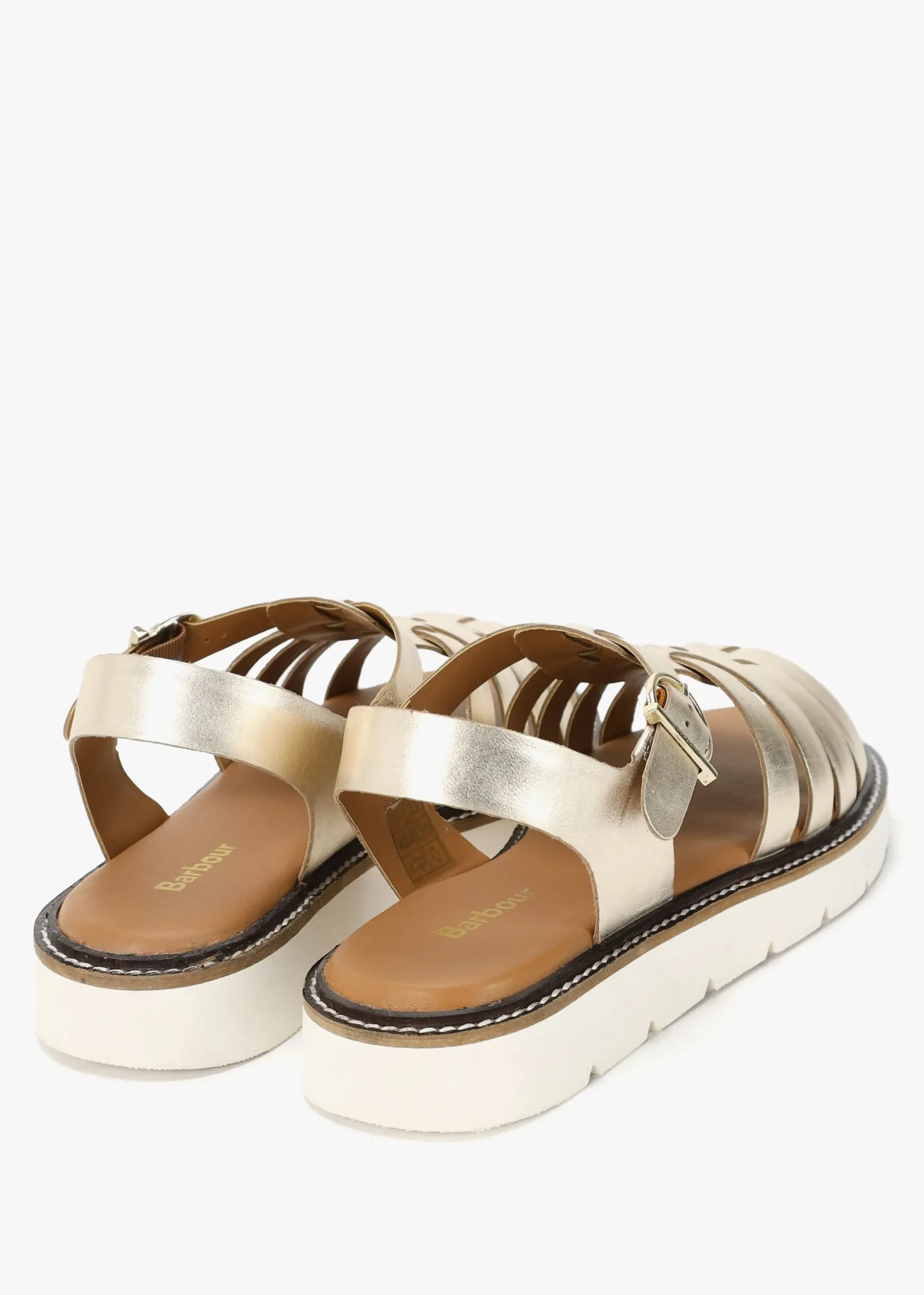 Otterburn Gold Leather Fisherman Sandals