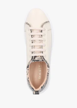 Panny Cream Leather Reptile Trainers