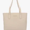 Pansy Ecru Logo Shopper Bag