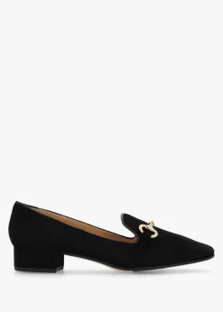 Pasco Black Suede Snaffle Loafers