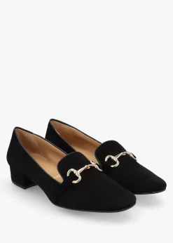 Pasco Black Suede Snaffle Loafers