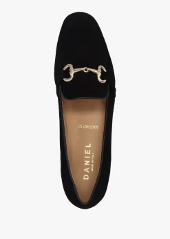 Pasco Black Suede Snaffle Loafers