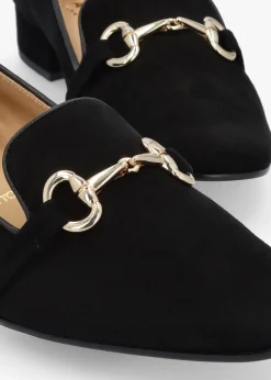 Pasco Black Suede Snaffle Loafers