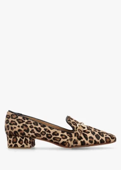 Pasco Leopard Pony Hair Snaffle Loafers