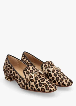 Pasco Leopard Pony Hair Snaffle Loafers