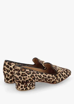 Pasco Leopard Pony Hair Snaffle Loafers
