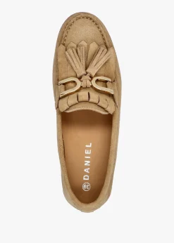 Passy Beige Suede Tassel Loafers